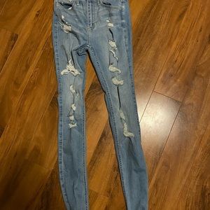 Hollister light blue super skinny jeans